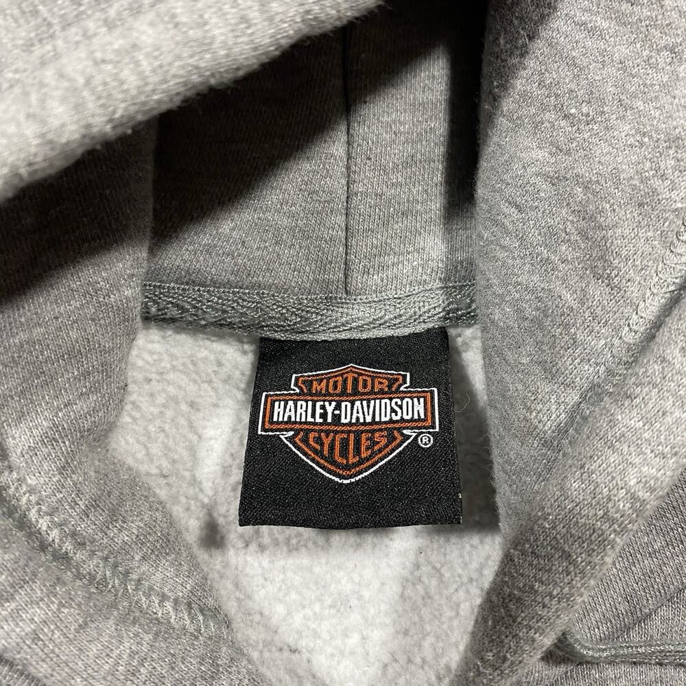 Harley-Davidson Hoodie Small Gray Roughrider Mandan ND Motorcycle Logo - Picture 5 of 9